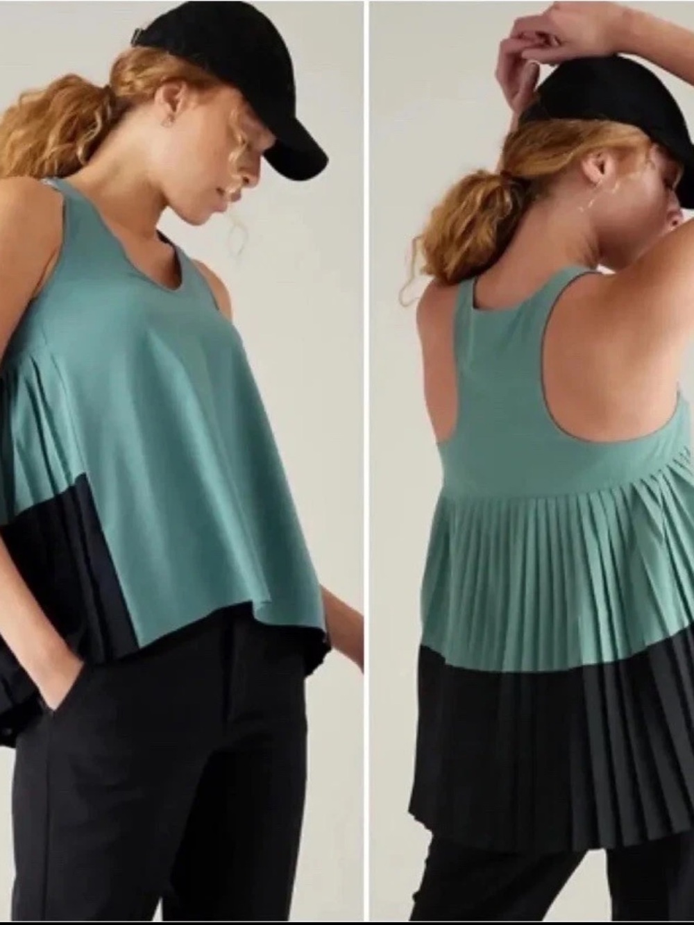 Athleta Swing Forward Pleated Tank Top